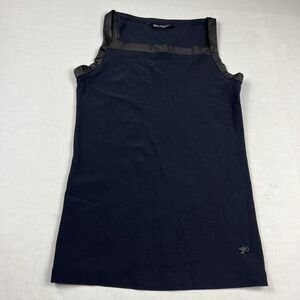 Rufskin Mens Form Fitting Sport Tank Top Blue Matte Stretch Sleek Modern M/L